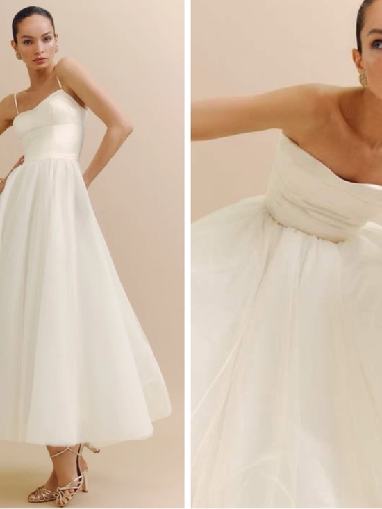 Reformation Dresses & Skirts - REFORMATION Alouette Sweetheart Neckline Tulle White Maxi Dress Size 6